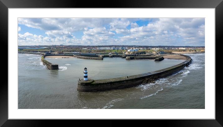 Seaham Harbour Framed Mounted Print by Apollo Aerial Photography
