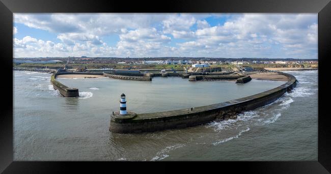 Seaham Harbour Framed Print by Apollo Aerial Photography
