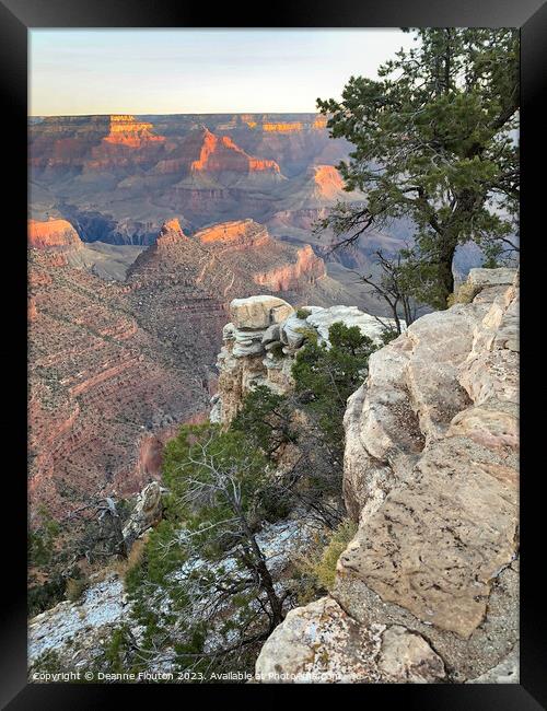 Awesome Sunrise at Grand Canyon Framed Print by Deanne Flouton