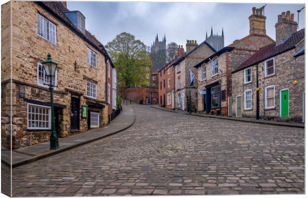 Discover historic charm on Steep Hill Canvas Print by Steve Smith