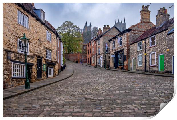 Discover historic charm on Steep Hill Print by Steve Smith