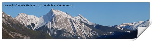 Snowy Medicine Lake Slaps And Opal Peak Panorama Print by rawshutterbug 