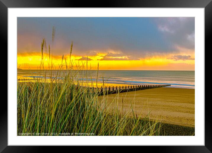 Golden Dawlish Sunrise Framed Mounted Print by Ian Stone