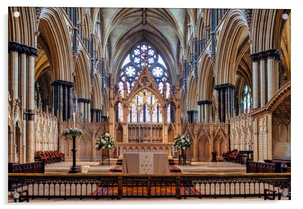 Lincoln Cathedral Interior Acrylic by Tim Hill