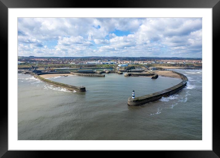 Seaham Harbour Framed Mounted Print by Apollo Aerial Photography
