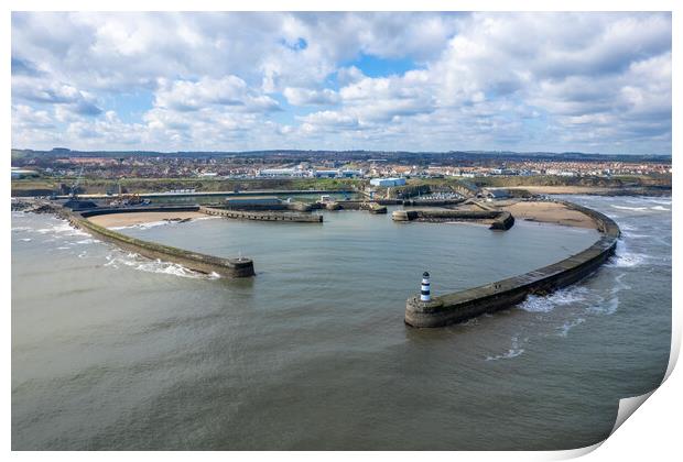 Seaham Harbour Print by Apollo Aerial Photography