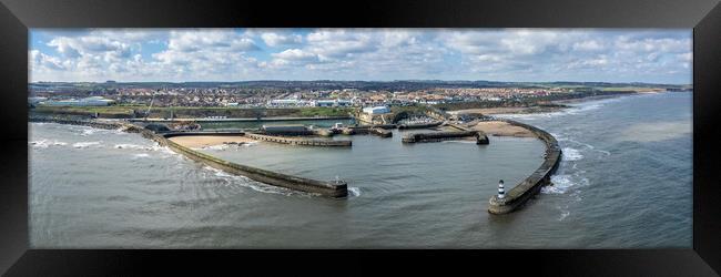 Seaham Harbour Aerial View Framed Print by Apollo Aerial Photography