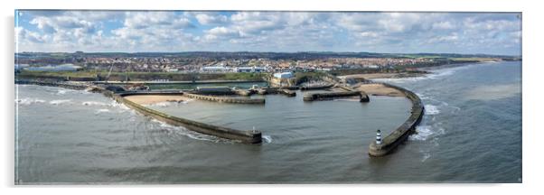 Seaham Harbour Aerial View Acrylic by Apollo Aerial Photography