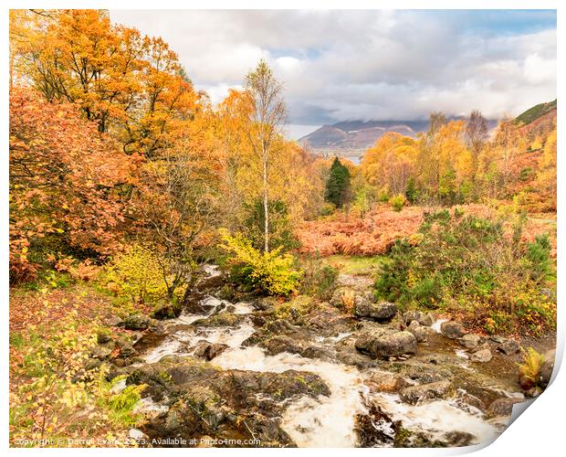 Ashness to Keswick in Autumn Print by Darrell Evans