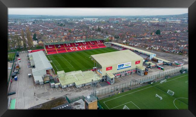 Sincil Bank Stadium Framed Print by Apollo Aerial Photography