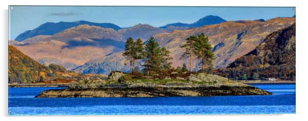 Loch Carron from Plockton Acrylic by John Frid