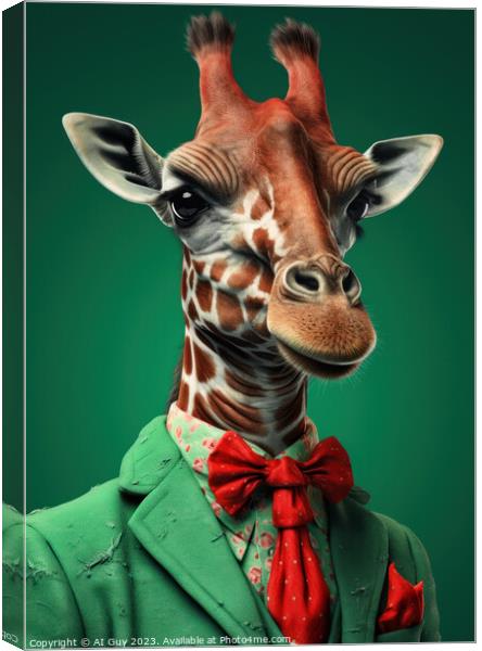 Comical Giraffe Canvas Print by Craig Doogan Digital Art