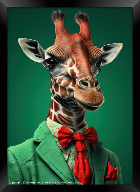 Comical Giraffe Framed Print by Craig Doogan Digital Art