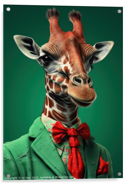 Comical Giraffe Acrylic by Craig Doogan Digital Art