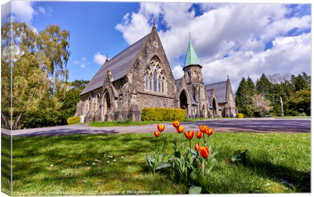 Cathays Chapel, Cathays Cemetery, Cardiff Canvas Print by Gordon Maclaren