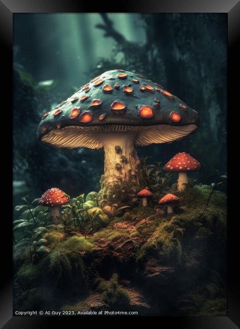 Magical Mushrooms Framed Print by Craig Doogan Digital Art