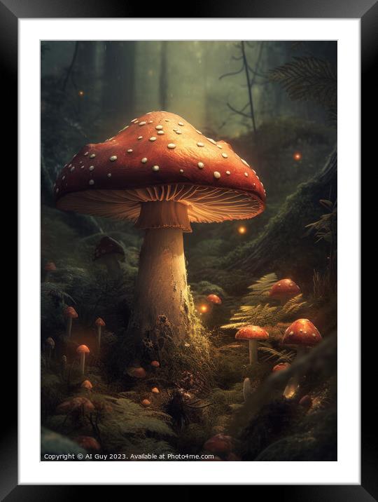 Fly Agaric Mystical Mushrooms Framed Mounted Print by Craig Doogan Digital Art