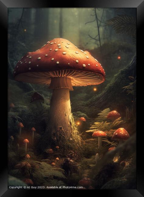 Fly Agaric Mystical Mushrooms Framed Print by Craig Doogan Digital Art