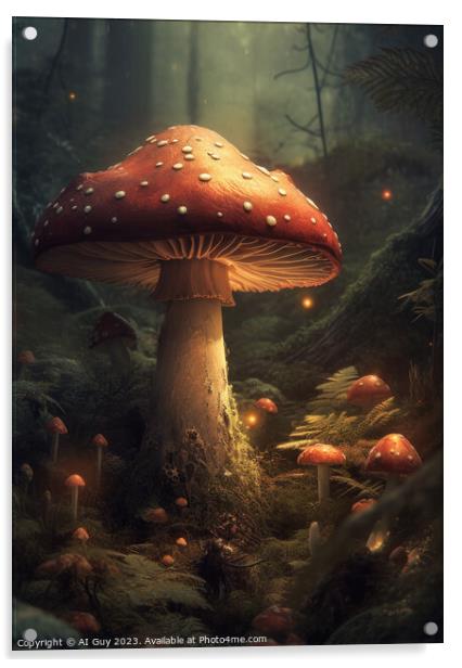Fly Agaric Mystical Mushrooms Acrylic by Craig Doogan Digital Art