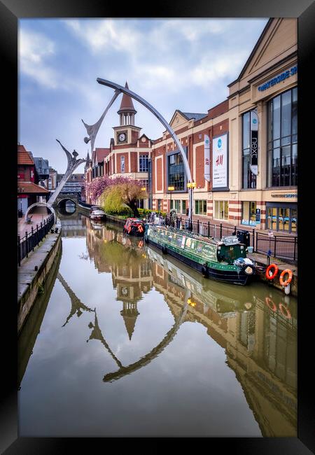 Tranquil Waterway in Historic Lincoln Framed Print by Tim Hill
