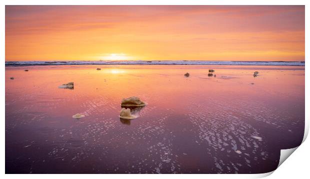 Majestic Sunrise over Montrose Beach Print by DAVID FRANCIS