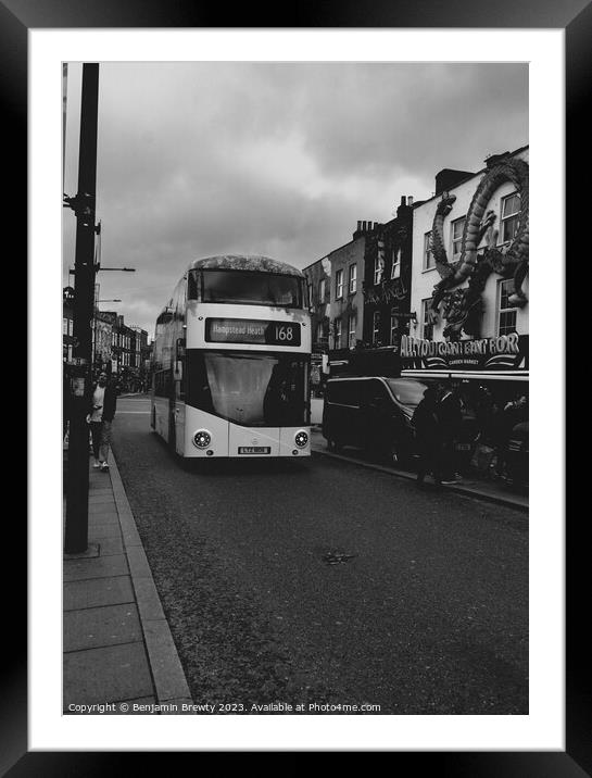 London Bus Framed Mounted Print by Benjamin Brewty