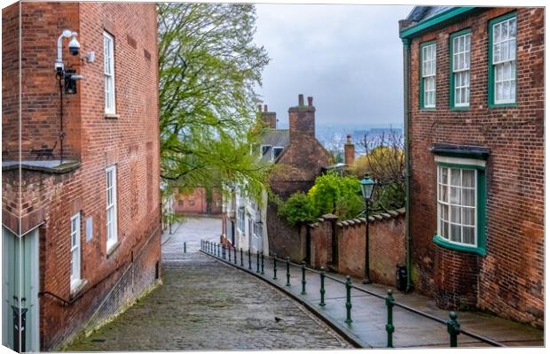 The Enchanting Steep Hill of Lincoln Canvas Print by Steve Smith