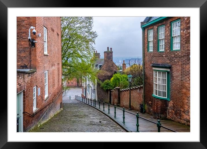 The Enchanting Steep Hill of Lincoln Framed Mounted Print by Steve Smith