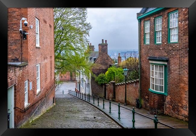 The Enchanting Steep Hill of Lincoln Framed Print by Steve Smith