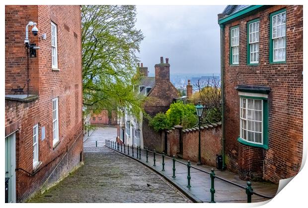 The Enchanting Steep Hill of Lincoln Print by Steve Smith