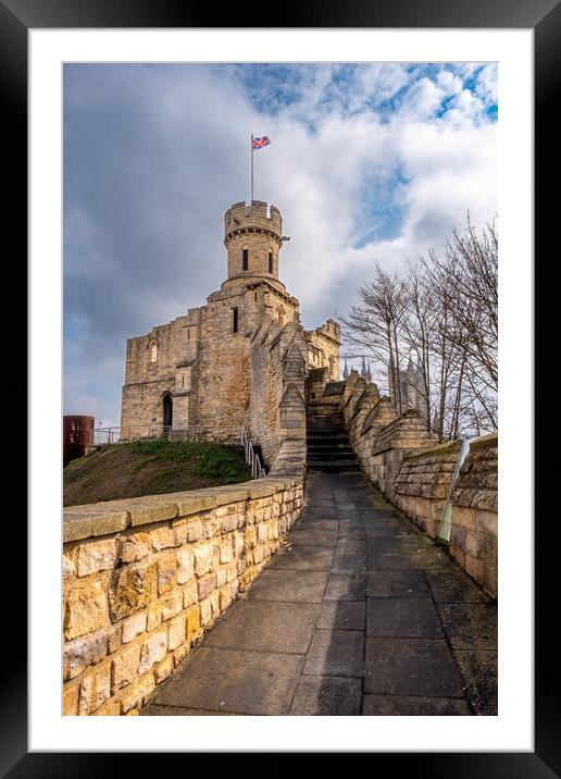 Lincoln Castle Walls Framed Mounted Print by Steve Smith