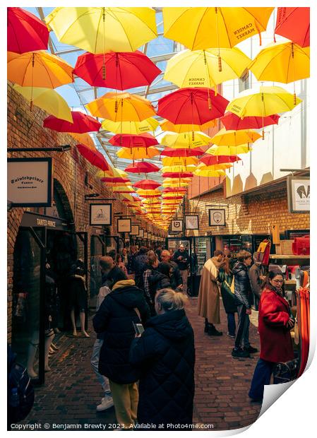 Camden Umbrella's  Print by Benjamin Brewty