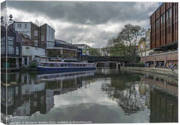 Camden Canal  Canvas Print by Benjamin Brewty