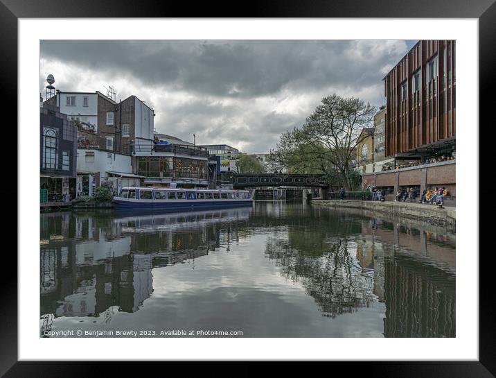 Camden Canal  Framed Mounted Print by Benjamin Brewty