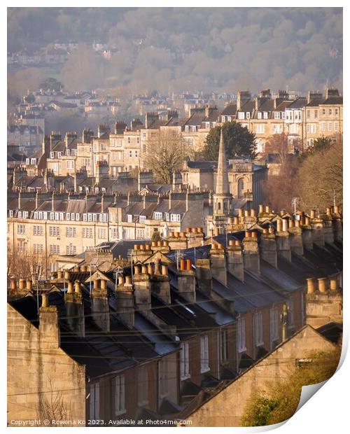 Saint Swithin's Church among Georgian Terrace  Print by Rowena Ko