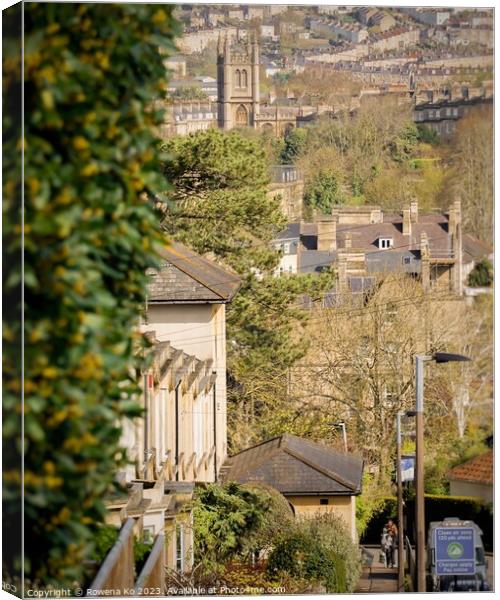 City view of Bath at Abbey View  Canvas Print by Rowena Ko