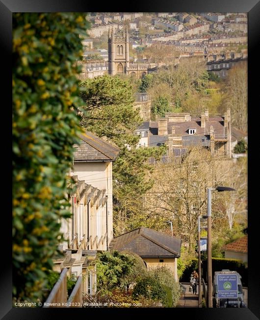 City view of Bath at Abbey View  Framed Print by Rowena Ko
