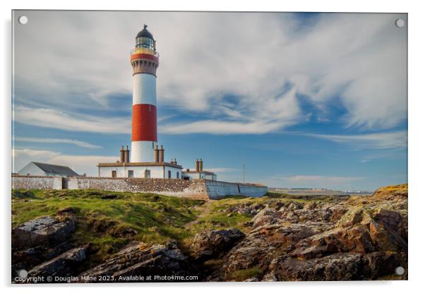 Buchan Ness Lighthouse Acrylic by Douglas Milne