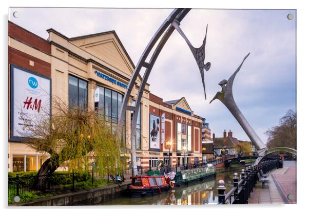 Foss Dyke, City of Lincoln Acrylic by Tim Hill