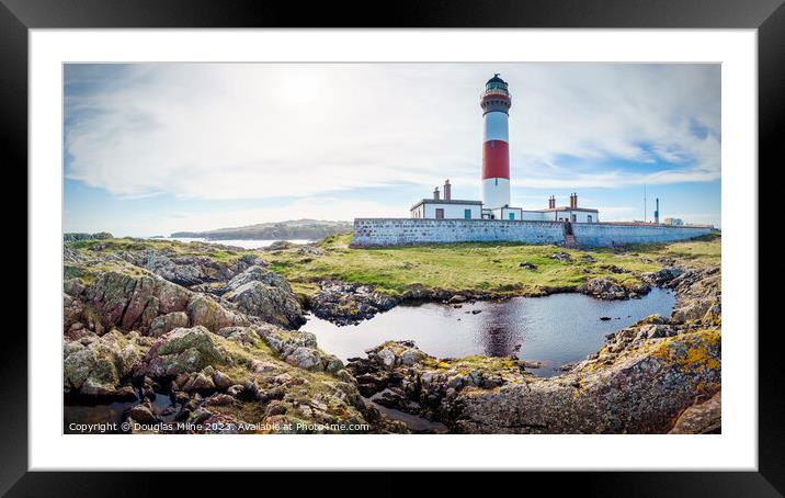 Buchan Ness Lighthouse and Rockpool Framed Mounted Print by Douglas Milne