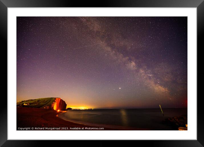 Milky Way over West Bay Framed Mounted Print by Richard Murgatroyd