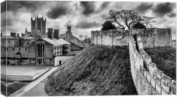Lincoln Castle Black and White Canvas Print by Tim Hill