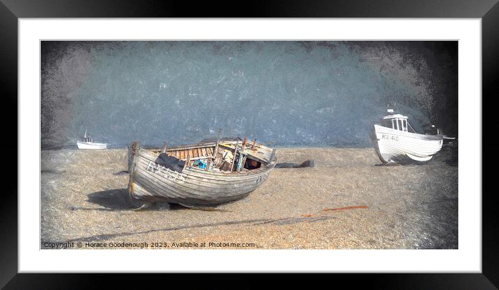 Three boats Framed Mounted Print by Horace Goodenough