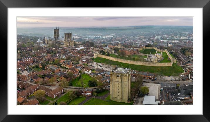 Lincoln Landmarks Framed Mounted Print by Apollo Aerial Photography