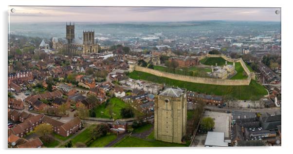 Lincoln Landmarks Acrylic by Apollo Aerial Photography