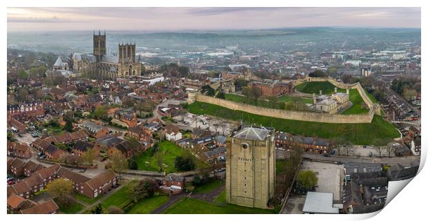 Lincoln Landmarks Print by Apollo Aerial Photography