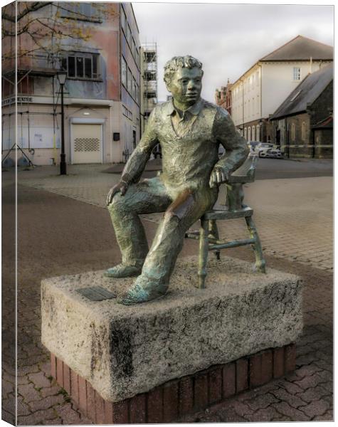 Dylan Thomas statue Canvas Print by Leighton Collins