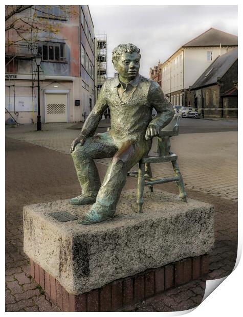 Dylan Thomas statue Print by Leighton Collins
