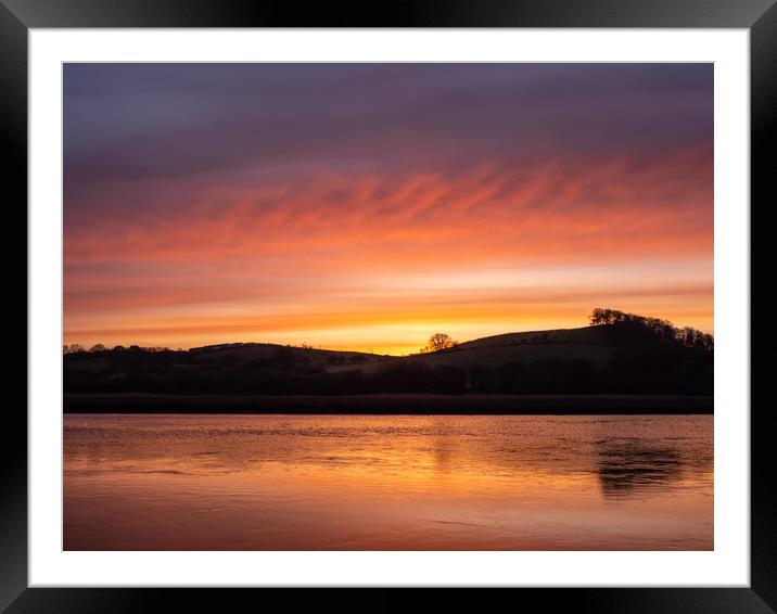 Sunrise on the River Torridge Framed Mounted Print by Tony Twyman