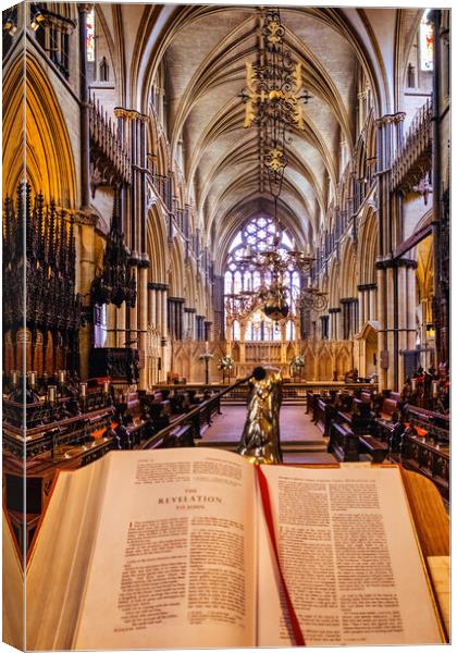 The Revelation to John, Lincoln Cathedral Canvas Print by Tim Hill